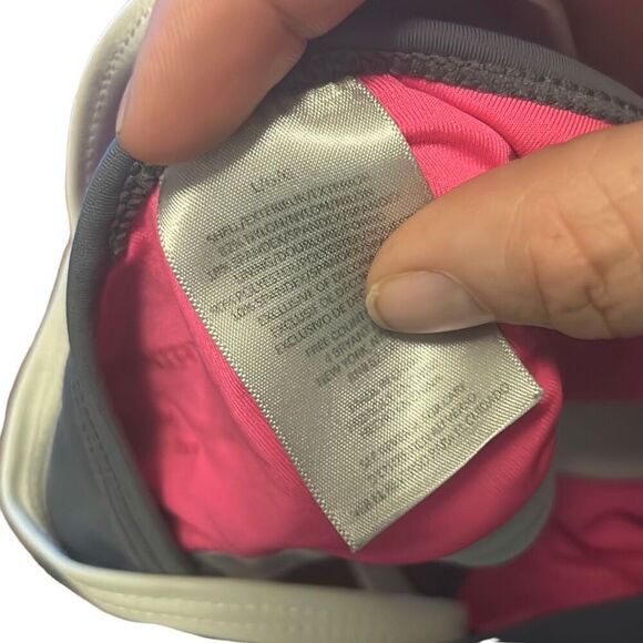 Free Country Gray & Pink Sports Bra Activewear Top Criss‎ Cross Straps - Picture 2 of 4